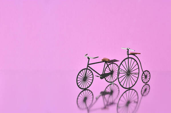 Paper Craft Art Print featuring the photograph Bicycle Model Made Of Paper #4 by Yagi Studio