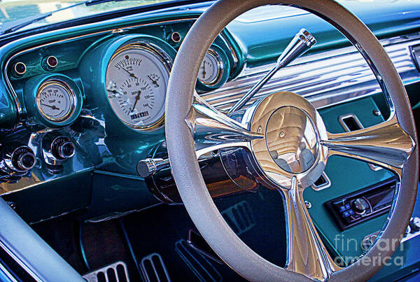 Chevy 1957 Bel Air Art Print featuring the photograph Chevy 1957 bel air #4 by Elena Nosyreva