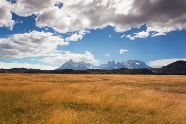 Scenics Art Print featuring the photograph Chile, Torres Del Paine National Park #4 by Walter Bibikow