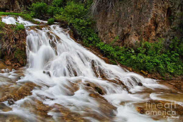 Roughlock Falls Art Print featuring the photograph Roughlock Falls #4 by Steve Javorsky