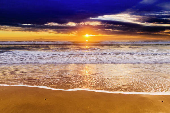Beach Art Print featuring the photograph Sunset Over The Channel Islands #4 by Russ Bishop