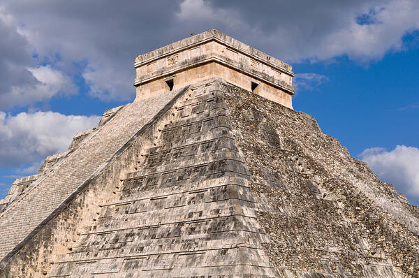 Ancient Art Print featuring the photograph Chichen Itza Modern Seven Wonders of the World in Mexico #5 by Brandon Bourdages