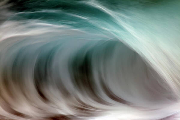 Artwork Art Print featuring the photograph Ocean Wave Blurred By Motion Hawaii #5 by Vince Cavataio