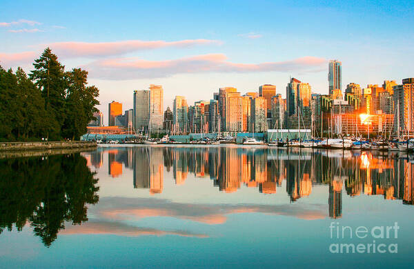 Canada Art Print featuring the photograph Vancouver Sunset #2 by JR Photography