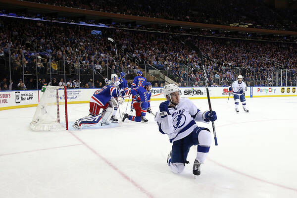 Playoffs Art Print featuring the photograph Tampa Bay Lightning V New York Rangers #7 by Bruce Bennett