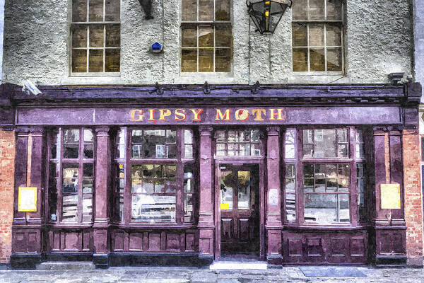 London Art Print featuring the digital art The Gipsy Moth Pub Greenwich #7 by David Pyatt