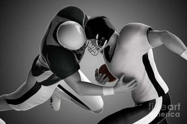 Athlete Art Print featuring the photograph Football Collision #9 by Science Picture Co