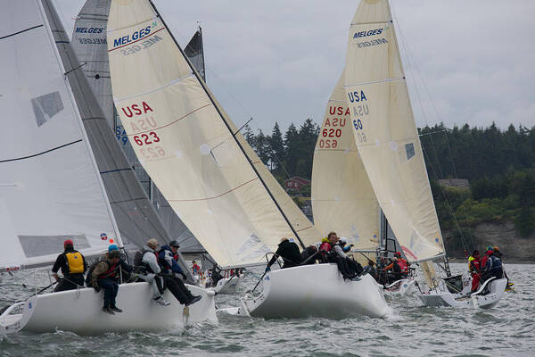 Youth Art Print featuring the photograph Whidbey Island Race Week #91 by Steven Lapkin