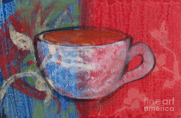 Beverage Art Print featuring the painting A Beverage by Robin Pedrero