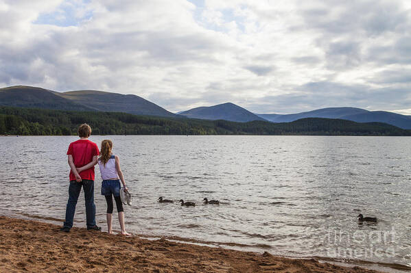 Child Art Print featuring the photograph A Day at Loch Morlich by Diane Macdonald