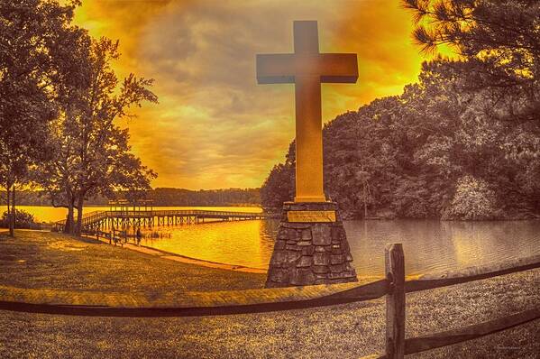 Cross Art Print featuring the photograph A Light Unto the World by Dennis Baswell