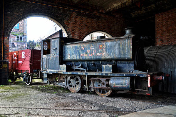 Locomotive Art Print featuring the photograph A locomotive at the colliery by RicardMN Photography