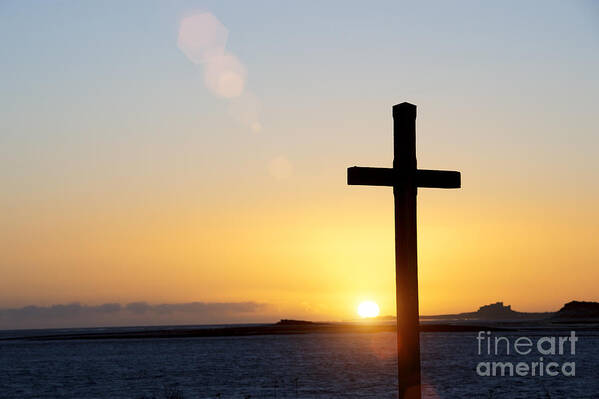 Standing Cross Art Print featuring the photograph A New Dawn by Tim Gainey