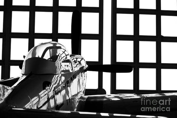 Germany Art Print featuring the photograph A P-51 Mustang Parked In An Aircraft by Timm Ziegenthaler