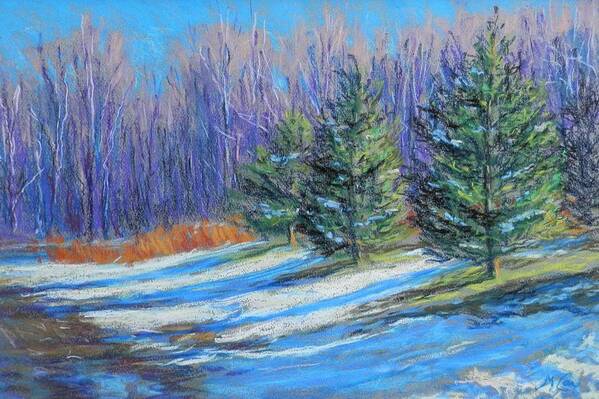 Nature Art Print featuring the painting A Slight Thaw by Michael Camp