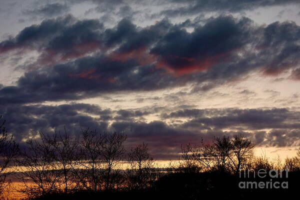 Sunset Art Print featuring the photograph A Touch Of Red by Jacqueline Athmann