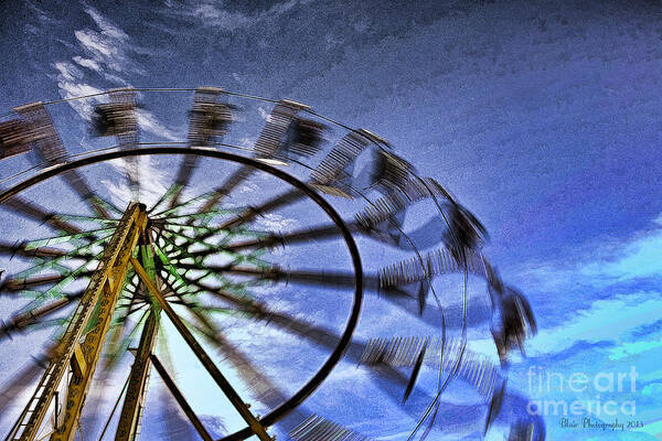 Ferris Wheel Art Print featuring the photograph Abstract Ferris Wheel by Linda Blair