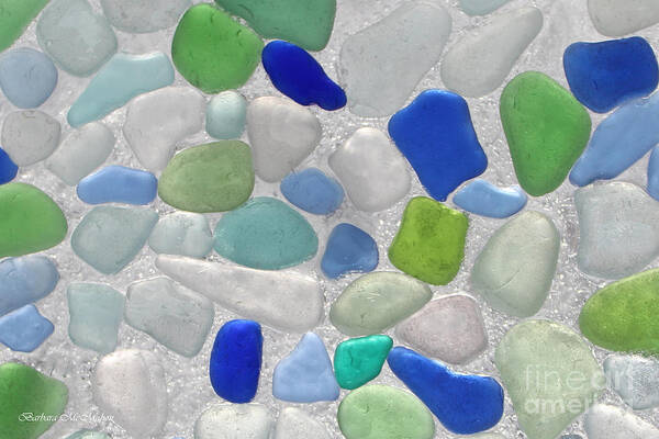 Beach Glass Art Print featuring the photograph Abstract Sea Glass by Barbara McMahon