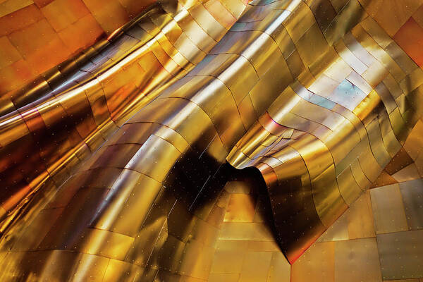 Abstract Art Print featuring the photograph Abstract Steel by S. Amer