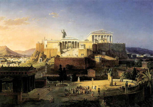 Acropolis Art Print featuring the painting Acropolis of Athens by Leo von Klenze