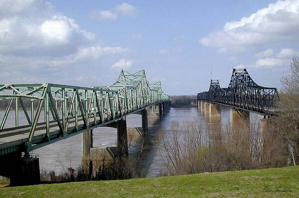 Bridge Art Print featuring the photograph Across The Mississippi by Pete Trenholm