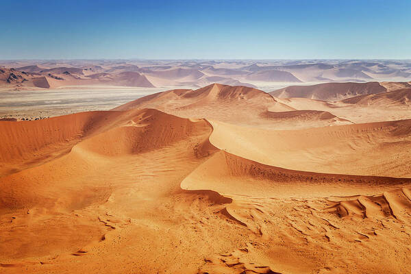 Scenics Art Print featuring the photograph Aerial View, Africa Namib Desert by Mlenny
