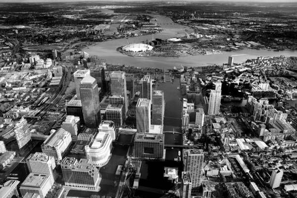London Art Print featuring the photograph Aerial view of London 5 by Mark Rogan