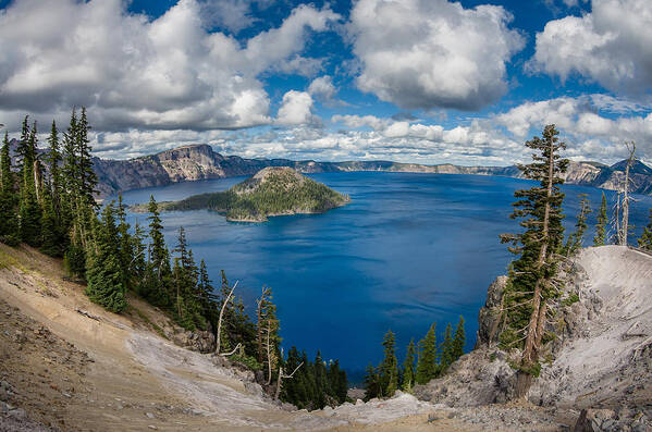 Crater Lake National Park Art Print featuring the photograph Afternoon at Discovery Point by Greg Nyquist