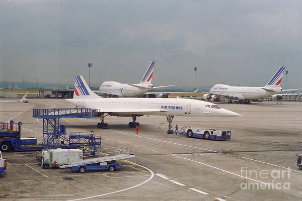 Sst Art Print featuring the photograph Air France SST by Thomas Marchessault