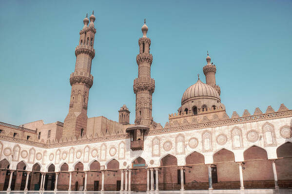 Al-azhar Mosque Art Print featuring the photograph Al-azhar Mosque In Cairo by Mekhamer Photography