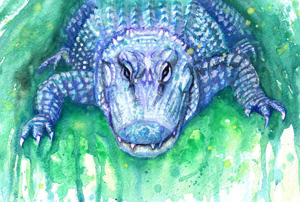 Florida Keys Art Print featuring the painting Ali Gator by Ashley Kujan