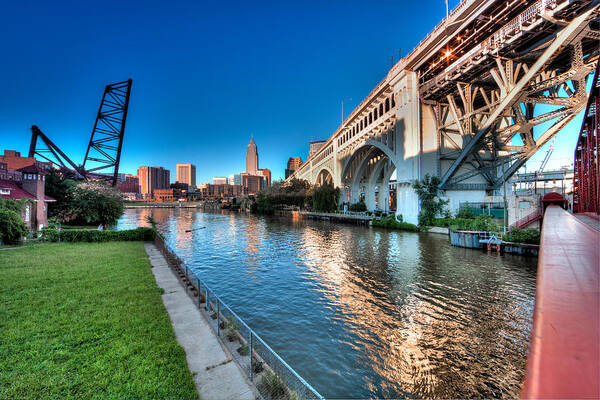Hdr Art Print featuring the photograph All Roads Lead to Cleveland by John Magyar Photography