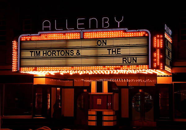 Toronto Art Print featuring the photograph Allenby Theatre 1215 Danforth by Nicky Jameson