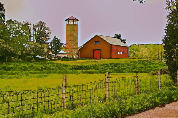 country Landscape Art Print featuring the photograph Along The Way by Mike Flake