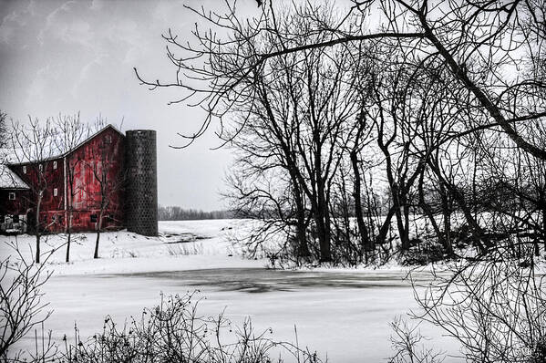 Evie Art Print featuring the photograph Alpine Barn Michigan by Evie Carrier