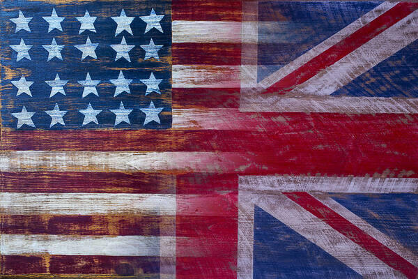 American Art Print featuring the photograph American British Flag by Garry Gay