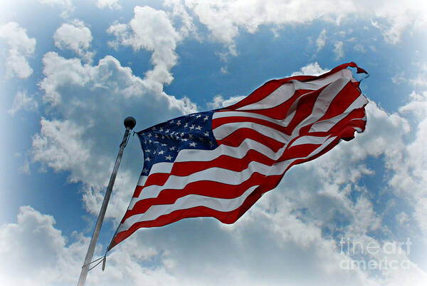 American Flag Art Print featuring the photograph American Flag by Lila Fisher-Wenzel