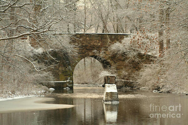 New England Art Print featuring the photograph An Arched Stone Bridge by Linda Jackson