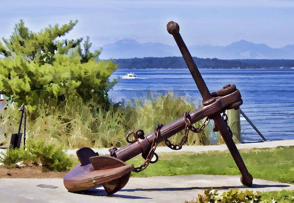 Anchor Art Print featuring the photograph Anchor from West Seattle 2 by Cathy Anderson