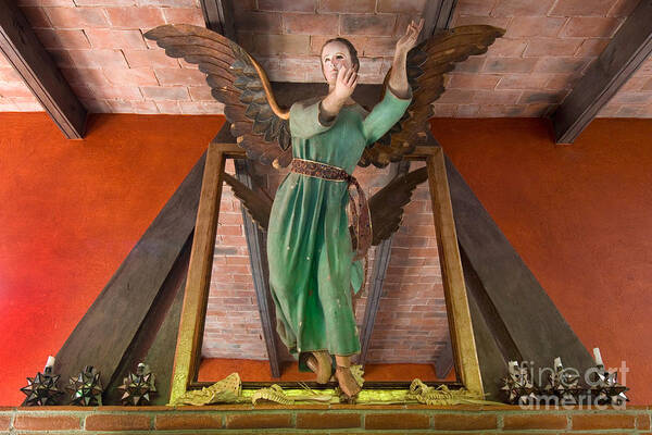 San Miguel De Allende Art Print featuring the photograph Angel Statue by John Shaw