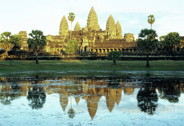 Angkor Art Print featuring the photograph Angkor Wat Reflections 01 by Rick Piper Photography