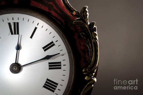 Clock Art Print featuring the photograph Antique Clock Face by Olivier Le Queinec