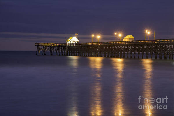 Ajax Pier Myrtle Beach Sc Art Print featuring the photograph Apache Pier by David Waldrop