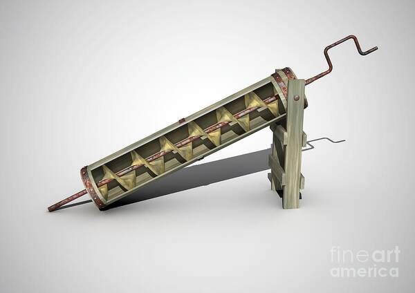 Archimedes' Screw Art Print featuring the photograph Archimedes' Screw, Artwork by Jose Antonio Pe??as