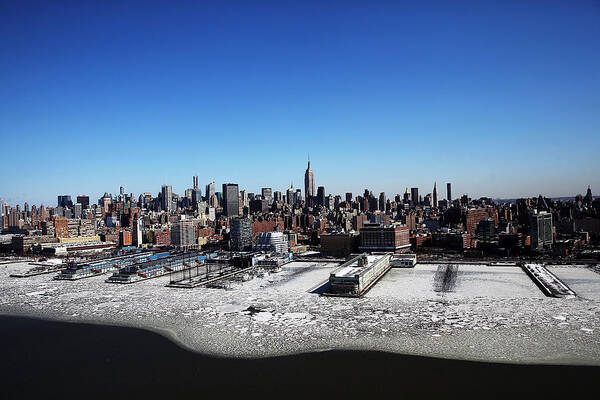 Ice Floe Art Print featuring the photograph Arctic Cold Weather Chills New York City by Spencer Platt