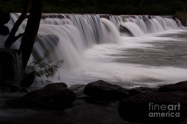 200' Wide Waterfall Art Print featuring the photograph Arkansas' Natural Dam by Tammy Chesney