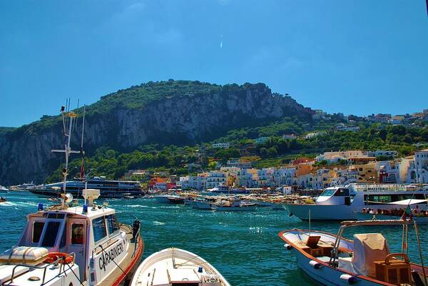 Capri Art Print featuring the photograph Arrival to Capri by Dany Lison