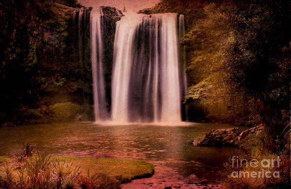 Nature Art Print featuring the photograph As The Water Falls by Kym Clarke