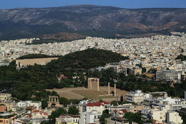 Greek Culture Art Print featuring the photograph Athens View From Acropolis by Iñigo Escalante