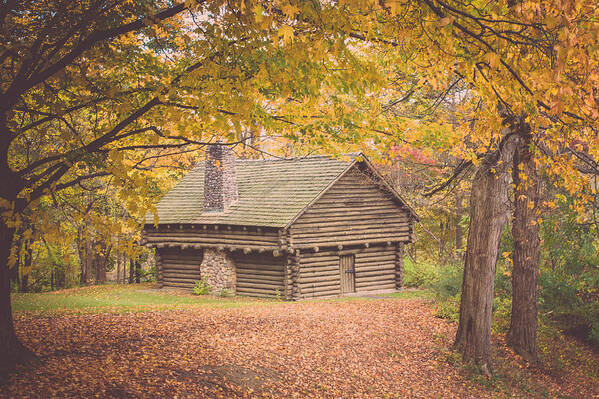 Cabin Art Print featuring the photograph Autumn Retreat by Sara Frank